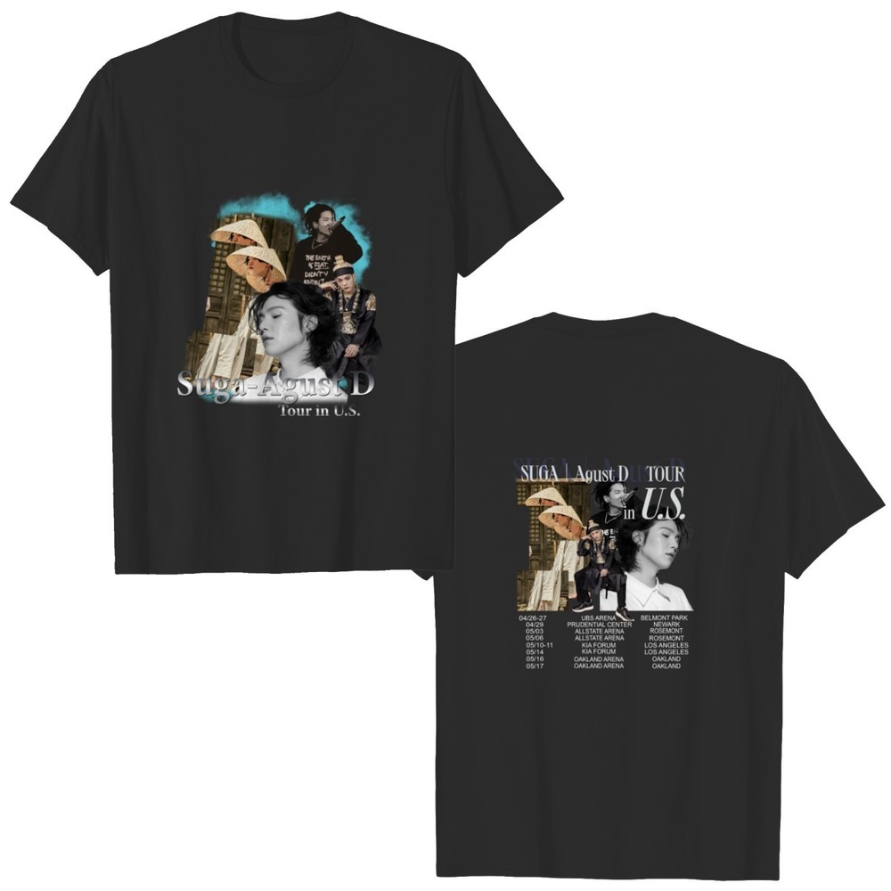 Suga Agustd Tour 2023 In Us Merch Bts Suga T Shirt 2 Sided T Shirt